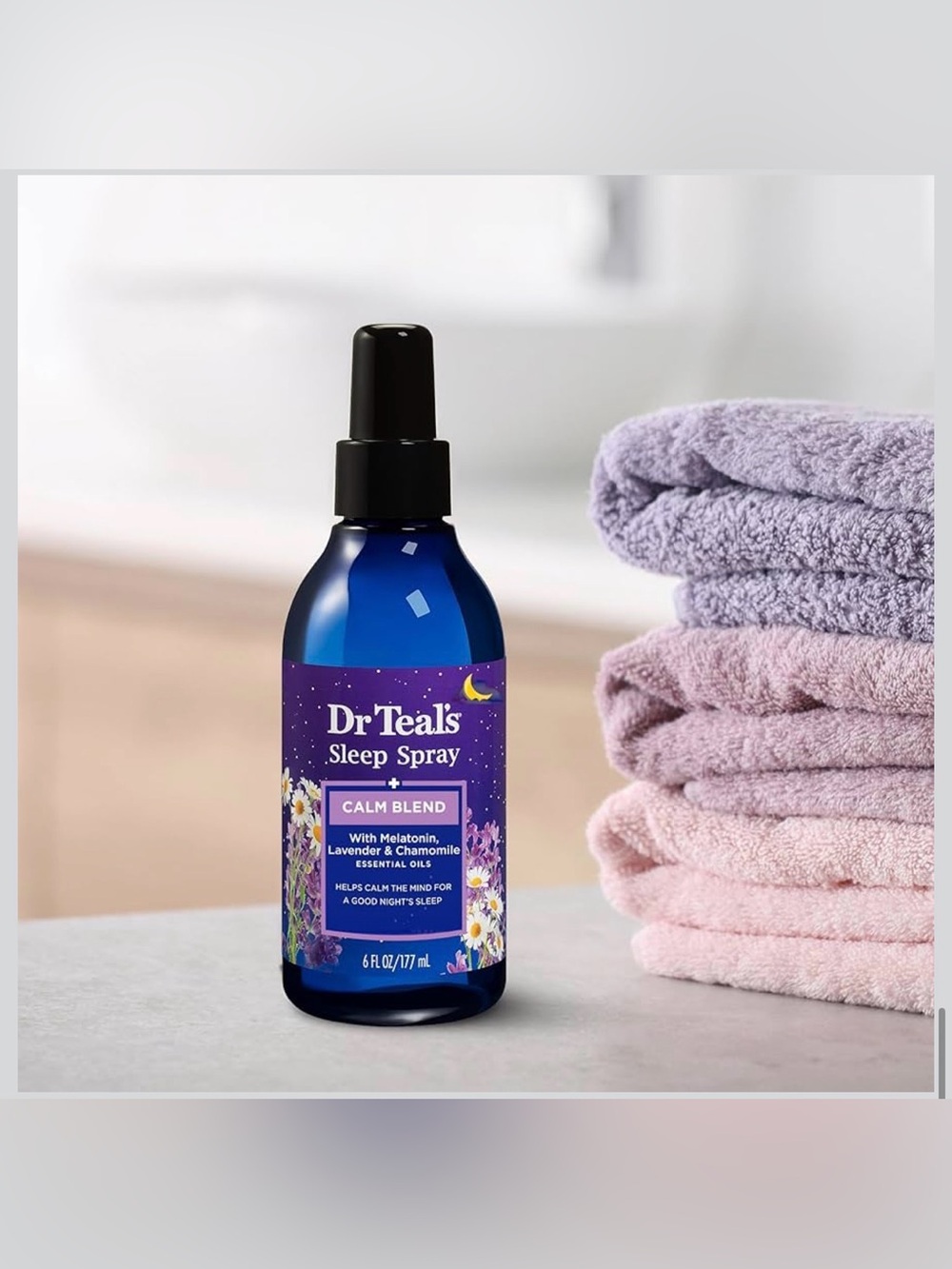 Dr Teal’s Sleep Spray Calm Blend Lavender Chamomile Melatonin Mist 6oz NEW